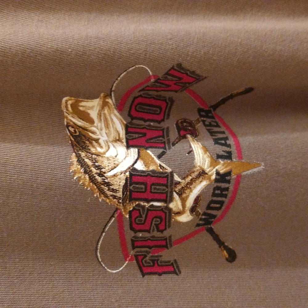 Newport Blue "Fish now Work later" tee Sz XXL